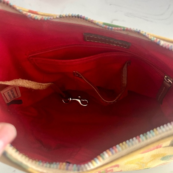 Dooney & Bourke Vintage Multicolor Rainbow Logo Shoulder Bag, Heart Charm - Picture 10 of 13